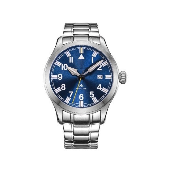 Custom 40mm Blue Dial Two-Tone Watch