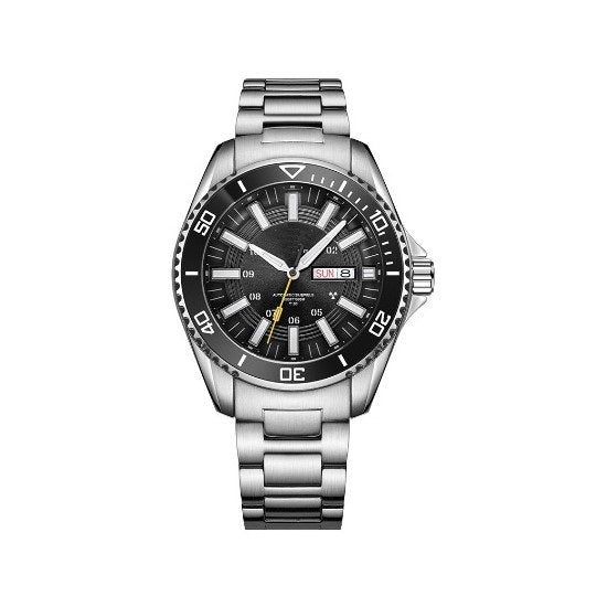 Custom 41mm Black Dial Green Bezel Watch