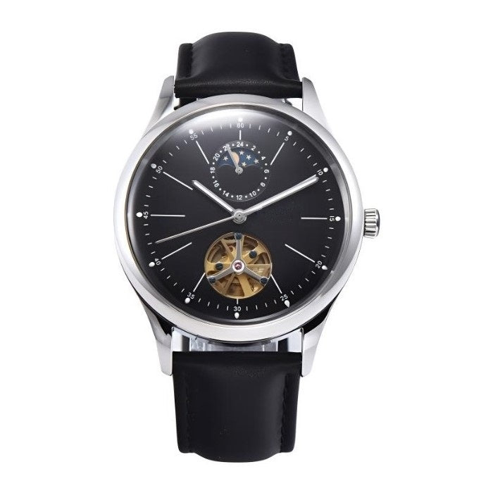 UrbanChrono – Custom 42mm Chronograph Watch, Minimalist Black Dial, Business Style