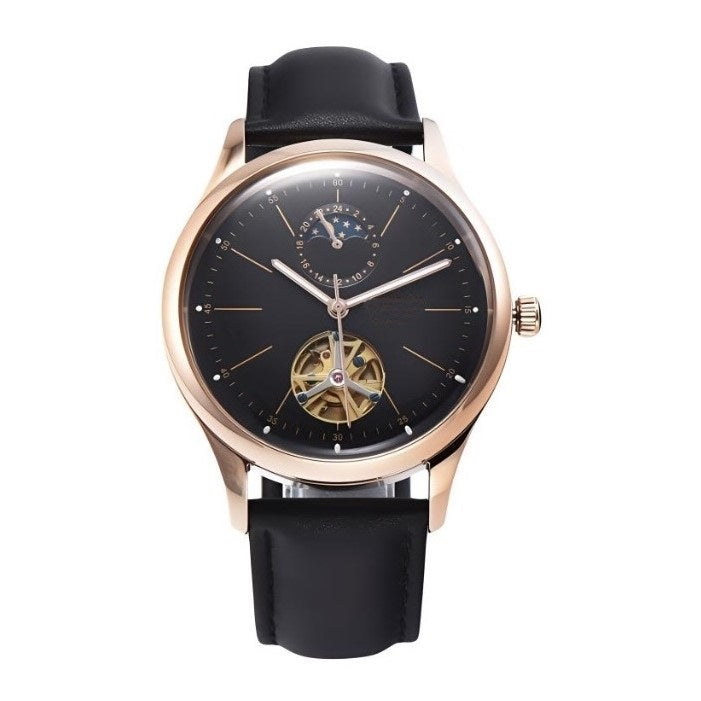 Eclipse – Custom 40mm Black & Gold Watch, Sapphire Glass, Luxury Gift