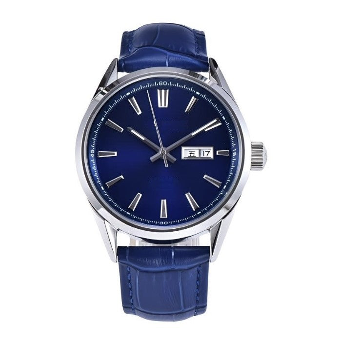 Odyssey – Custom 42mm Travel Watch, Deep Blue Dial, Adventure Gift for Men