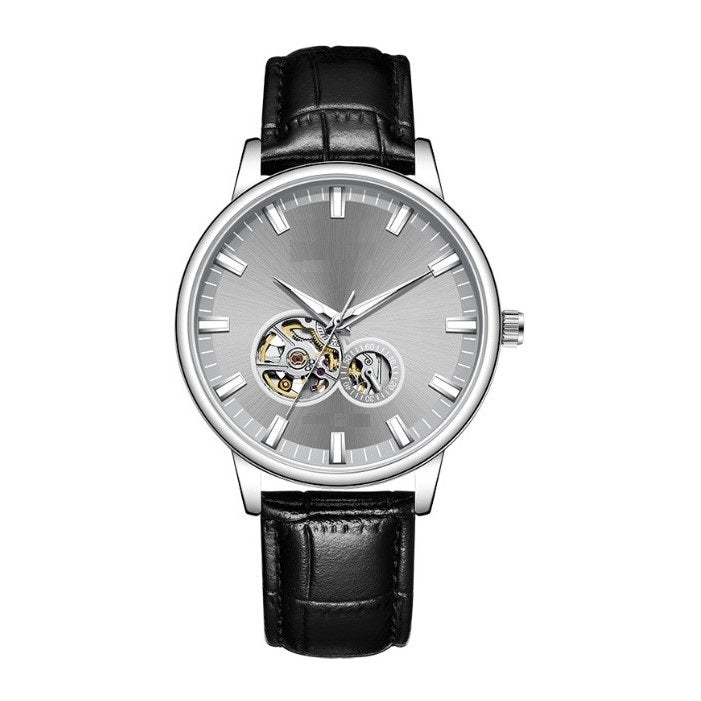 Eterna – Custom 40mm Minimalist Dress Watch, Silver Case, Elegant Business Style