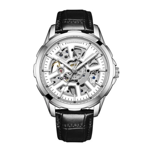 Chronova – Custom 42mm Skeleton Watch, Modern Mechanical Design, Gift for Men