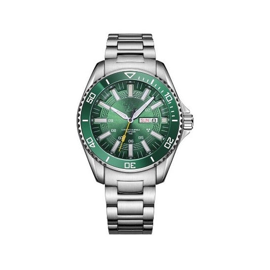 Custom Green Dial Stainless Steel Watch