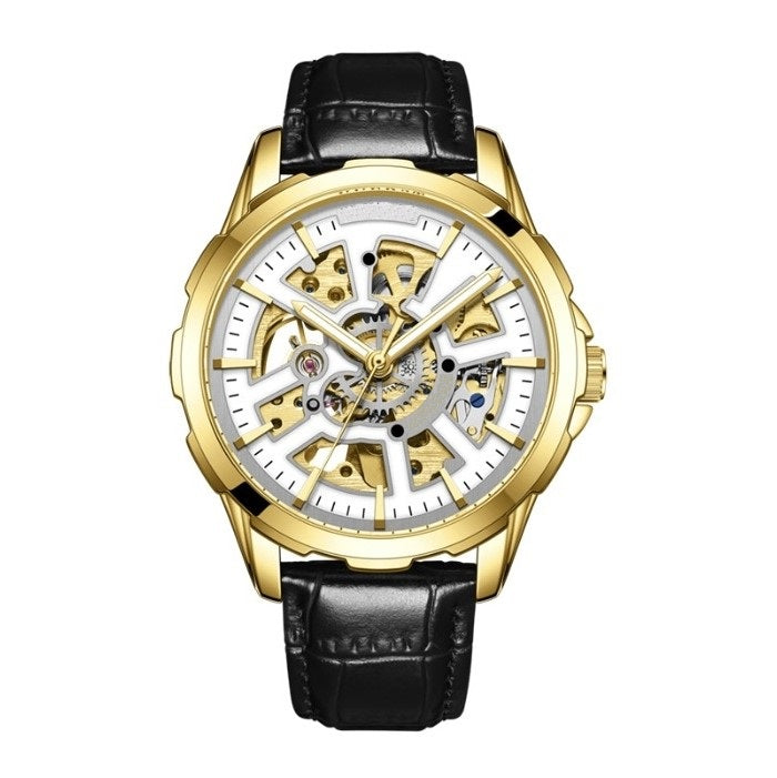 Regalia – Custom 40mm Luxury Gold Watch, Stainless Steel Band, Gift for Men