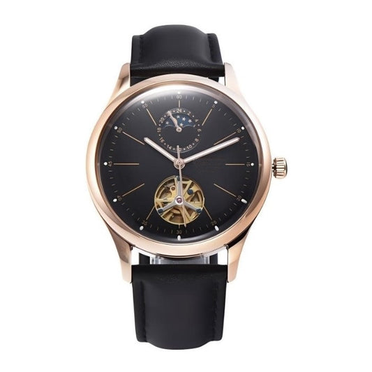 Eclipse – Custom 40mm Black & Gold Watch, Sapphire Glass, Luxury Gift